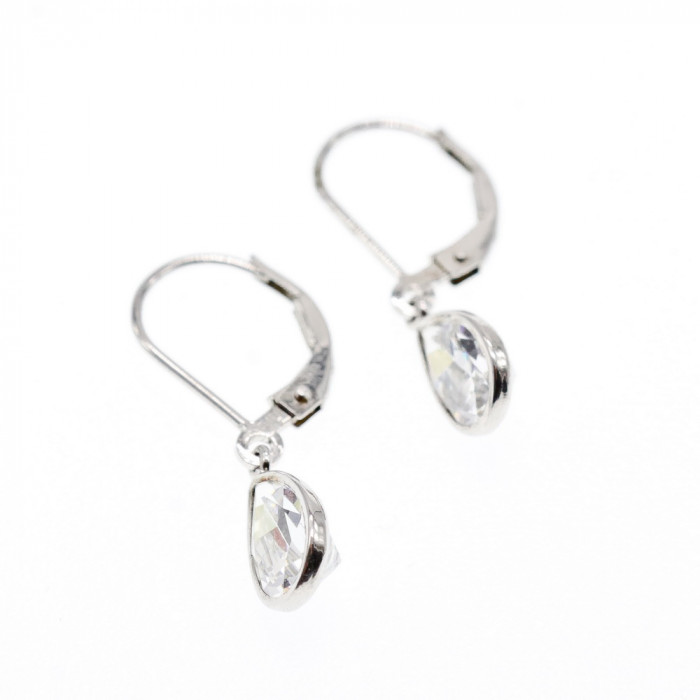 Sky Jewelry Серебряные серьги с фианитом  Минимализм