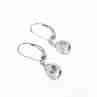 Sky Jewelry Серебряные серьги с фианитом  Минимализм