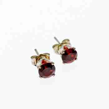 Sky Jewelry Серебряные серьги с гранатом  Классика