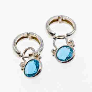 Sky Jewelry Винтажные серебряные серьги с топазом  Грация