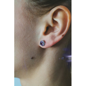 Sky Jewelry Серебряные серьги с аметистом  Нежность