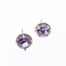 Sky Jewelry Серебряные серьги с аметистом  Нежность