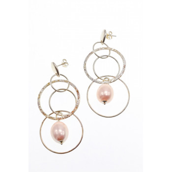 Sky Jewelry Серебряные серьги с жемчугом  Королева