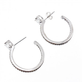 Sky Jewelry Серебряные серьги с фианитами  Гармония