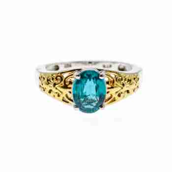 Sky Jewelry Серебряное кольцо с камнем шпинель  Ноты позолоты