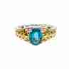Sky Jewelry Серебряное кольцо с камнем шпинель  Ноты позолоты