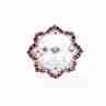 Sky Jewelry Серебряное кольцо с морганитом и гранатом   Цветы