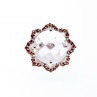 Sky Jewelry Серебряное кольцо с морганитом и гранатом   Цветы