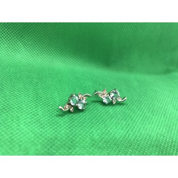 Sky Jewelry Серьги серебряные с голубым топазом