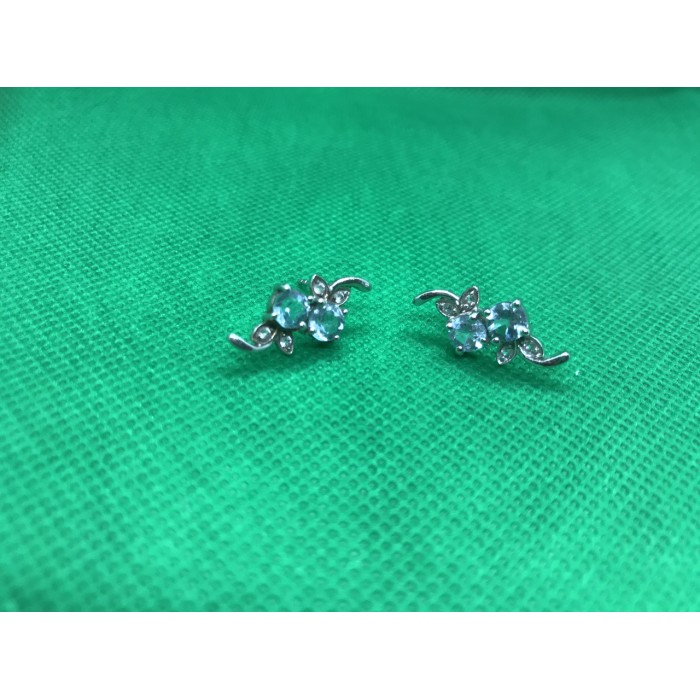 Sky Jewelry Серьги серебряные с голубым топазом