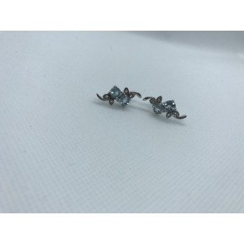 Sky Jewelry Серьги серебряные с голубым топазом