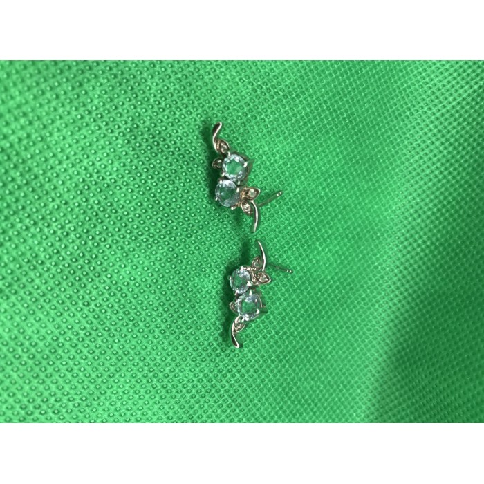 Sky Jewelry Серьги серебряные с голубым топазом