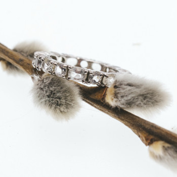 Sky Jewelry Серебряное кольцо с камнями гошенит    Наслаждение