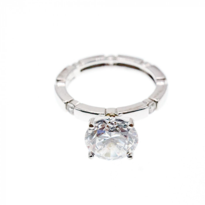 Sky Jewelry Серебряное кольцо с фианитами  Сияние алмаза