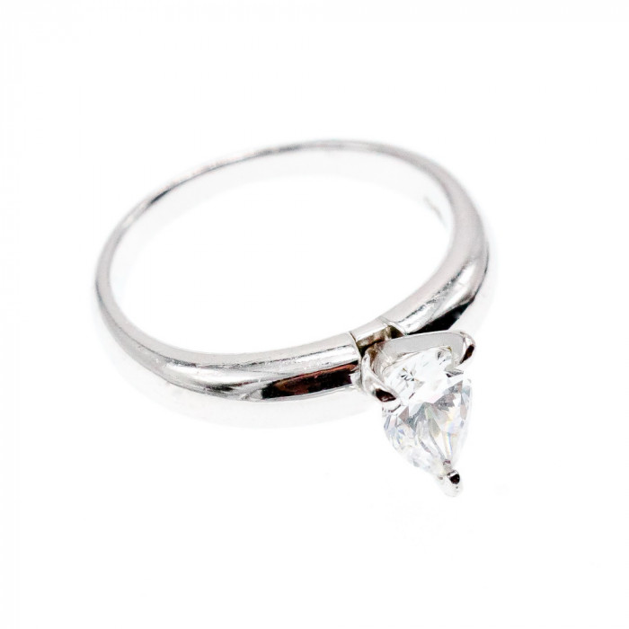 Sky Jewelry Серебряное кольцо с фианитом  Капля