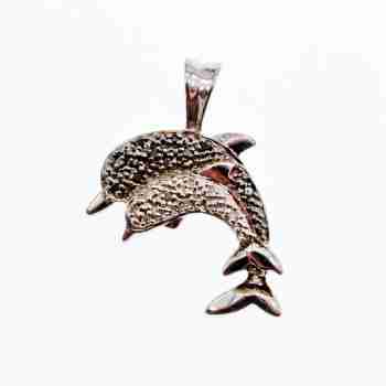 Sky Jewelry Серебряный кулон с камнями шпинель  Дельфин