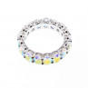 Sky Jewelry Серебряное кольцо с фианитами  Радуга