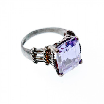 Sky Jewelry Серебряное кольцо с аметистом  Сказка