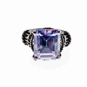 Sky Jewelry Серебряное кольцо с аметистом  Сказка