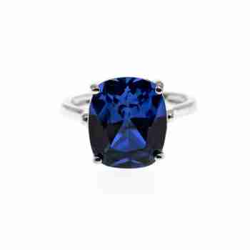 Sky Jewelry Серебряное кольцо с сапфиром  Сапфировая любовь