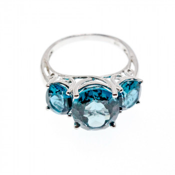 Sky Jewelry Серебряное кольцо с аквамарином  Влюбленность