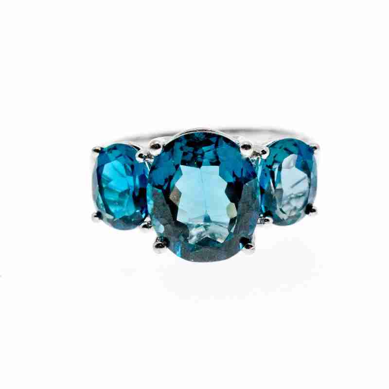 Sky Jewelry Серебряное кольцо с аквамарином  Влюбленность
