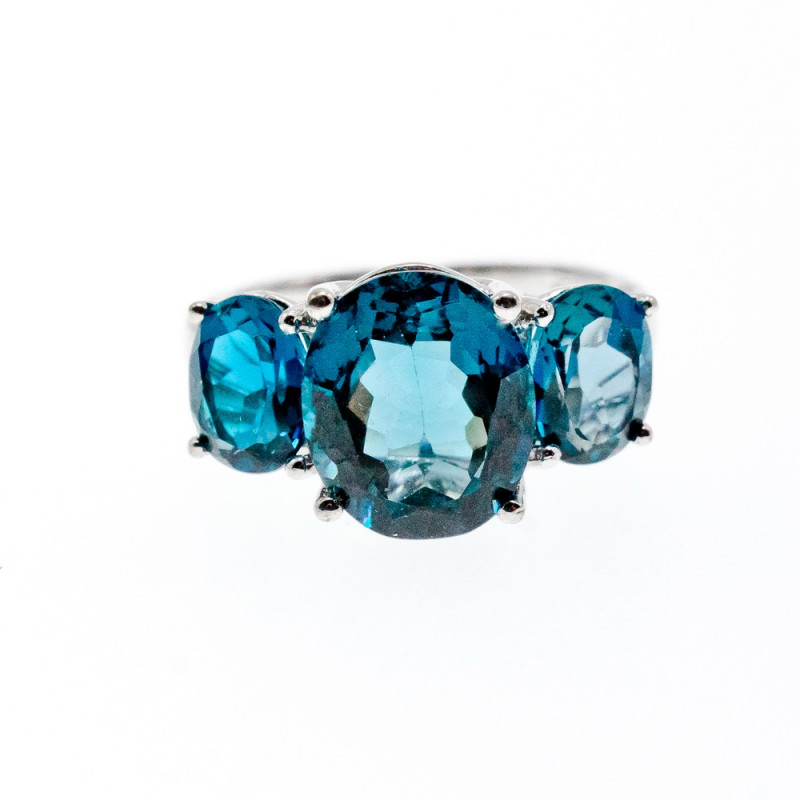 Sky Jewelry Серебряное кольцо с аквамарином  Влюбленность