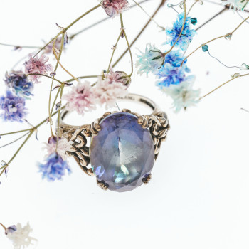 Sky Jewelry Винтажное серебряное кольцо со шпинелью  Грация