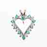 Sky Jewelry Серебряный кулон с топазом и бериллом   Сердце