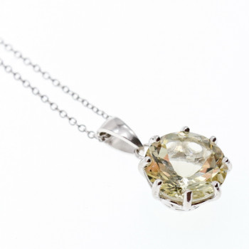 Sky Jewelry Серебряная цепочка с кулоном цитрин   Обаяние