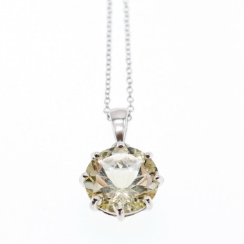 Sky Jewelry Серебряная цепочка с кулоном цитрин   Обаяние