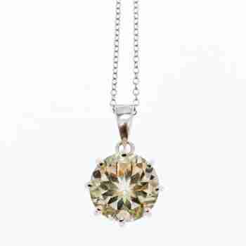 Sky Jewelry Серебряная цепочка с кулоном цитрин   Обаяние
