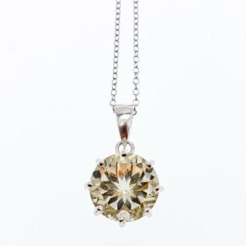 Sky Jewelry Серебряная цепочка с кулоном цитрин   Обаяние