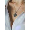 Sky Jewelry Серебряная цепочка с кулоном марказиты   Сердце