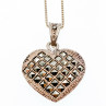 Sky Jewelry Серебряная цепочка с кулоном марказиты   Сердце