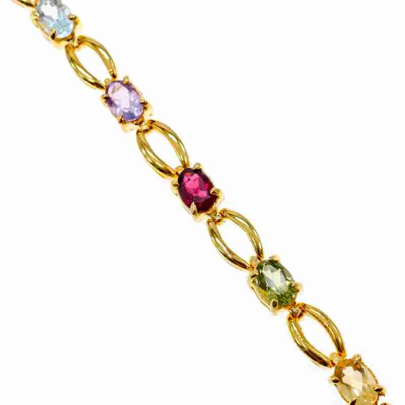 Sky Jewelry Серебряный браслет в позолоте с натуральными камнями  Любовь