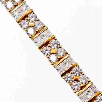 Sky Jewelry Серебряный браслет в позолоте с фианитами  Королева