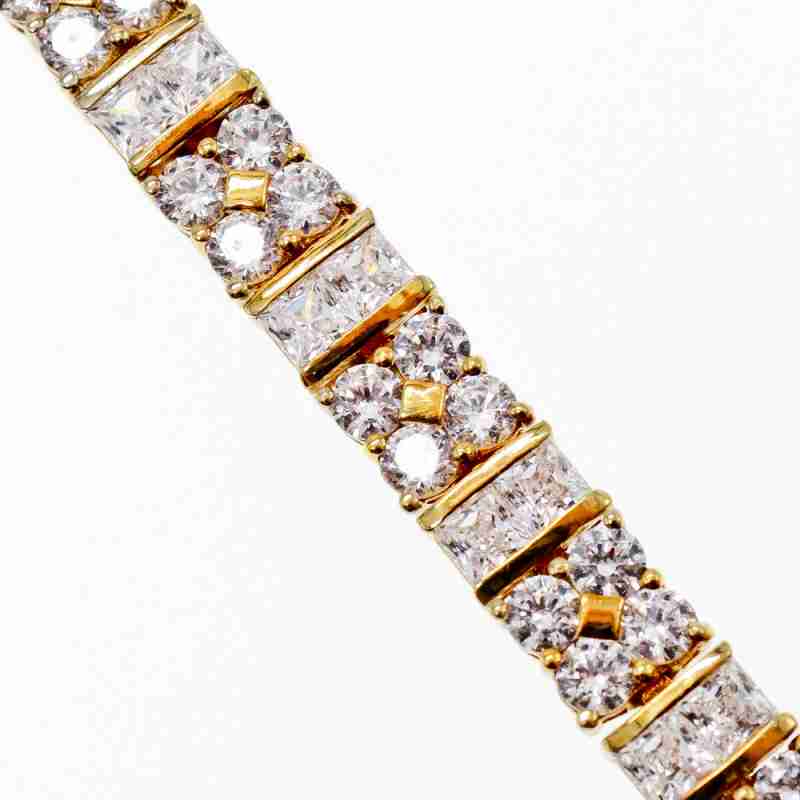 Sky Jewelry Серебряный браслет в позолоте с фианитами  Королева