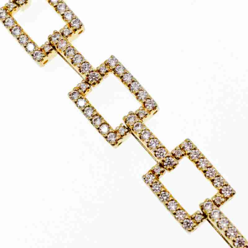 Sky Jewelry Серебряный браслет в позолоте с фианитами  Шарм
