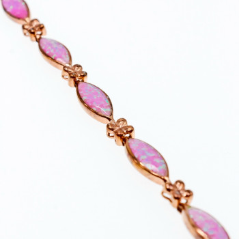 Sky Jewelry Серебряный браслет в позолоте с опалом  Летний