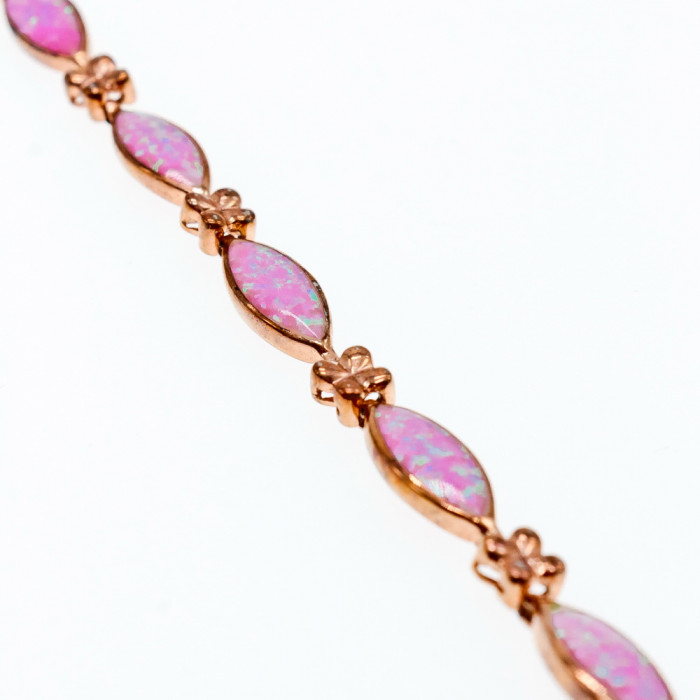 Sky Jewelry Серебряный браслет в позолоте с опалом  Летний