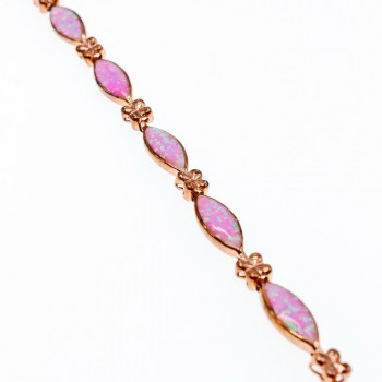 Sky Jewelry Серебряный браслет в позолоте с опалом  Летний