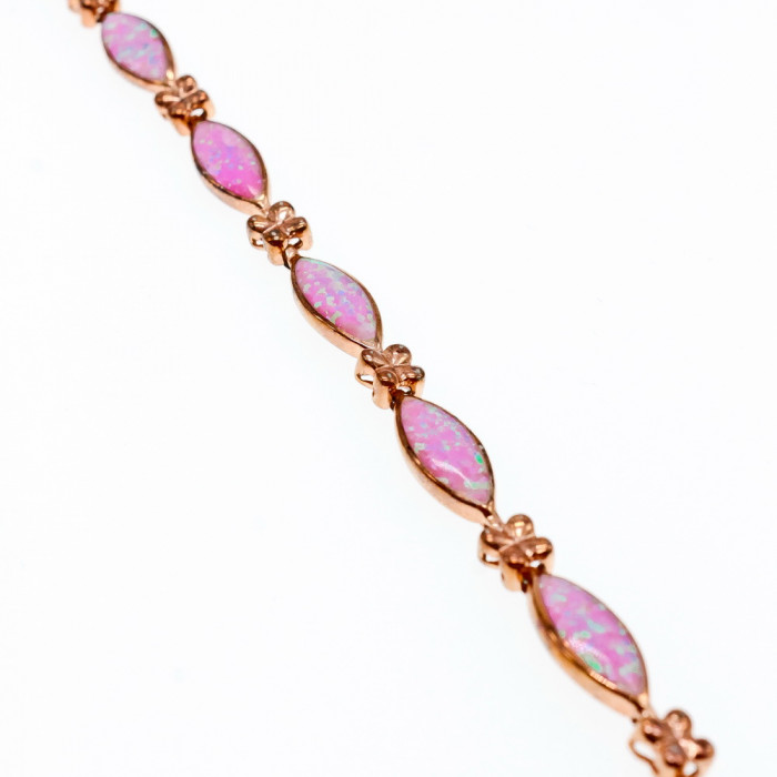 Sky Jewelry Серебряный браслет в позолоте с опалом  Летний