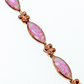 Sky Jewelry Серебряный браслет в позолоте с опалом  Летний