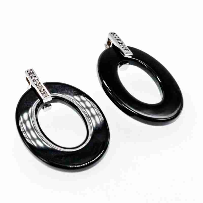 Sky Jewelry Серебряные серьги с фианитами  Дизайн