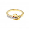 Sky Jewelry Серебряное кольцо в позолоте с сапфирами  Сердце