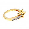 Sky Jewelry Серебряное кольцо в позолоте с сапфирами  Звезда