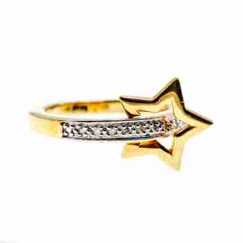 Sky Jewelry Серебряное кольцо в позолоте с сапфирами  Звезда