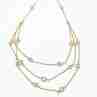 Sky Jewelry Серебряное ожерелье в позолоте с фианитами  Наслаждение