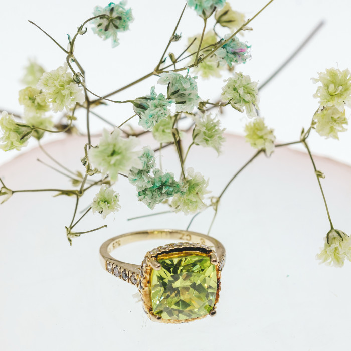 Sky Jewelry Серебряное кольцо с фианитами  Лето